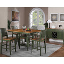 Steve Silver Furniture Square Candice Pub Height Dining Table with Pedestal Base Candice CD5454PTG IMAGE 2