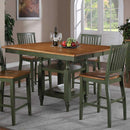 Steve Silver Furniture Square Candice Counter Height Dining Table with Pedestal Base Candice CD5454PTBG IMAGE 2