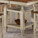 Steve Silver Furniture Square Candice Counter Height Dining Table with Pedestal Base Candice CD5454PTBW IMAGE 1