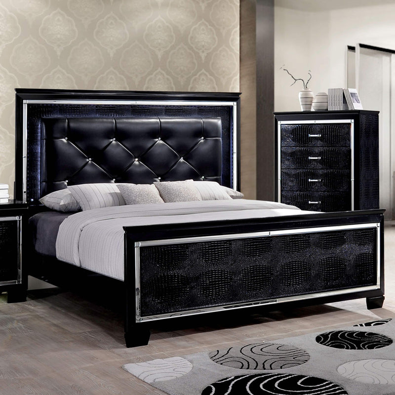  Furniture of America Bellanova CM7979BK 6 pc California King Upholstered Panel Bedroom Set IMAGE 2