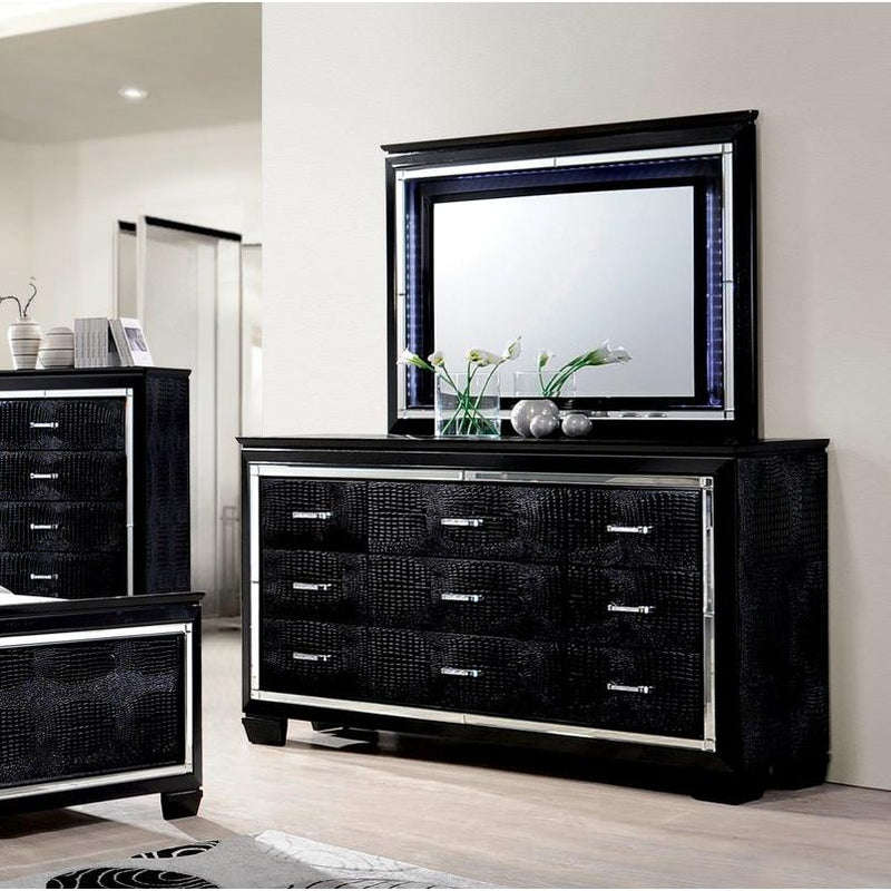  Furniture of America Bellanova CM7979BK 6 pc California King Upholstered Panel Bedroom Set IMAGE 4