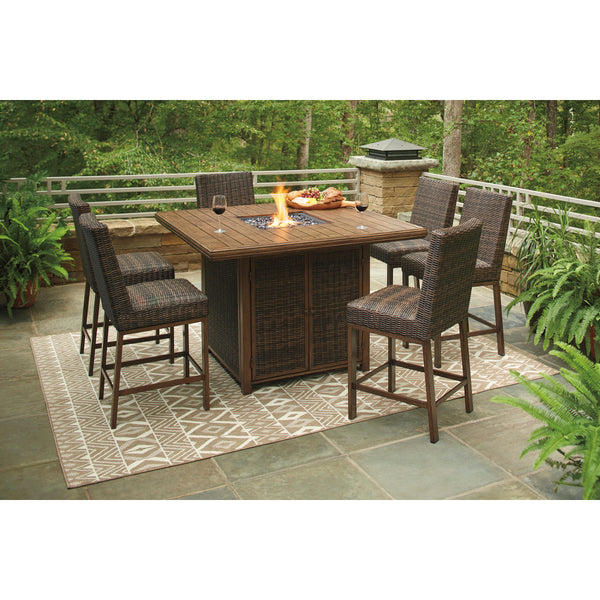  Signature Design by Ashley Paradise Trail P750 7 pc Outdoor Dining Set IMAGE 1