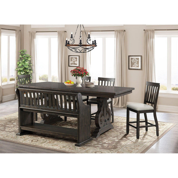  Elements International Stone DST190 5 pc Counter Height Dining Set IMAGE 1