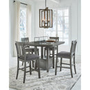  Signature Design by Ashley Hallanden D589D3 5 pc Counter Height Dining Set IMAGE 1