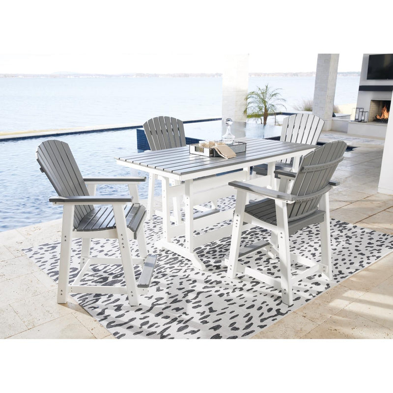  Signature Design by Ashley Transville P210P5 5-piece Outdoor Dining Set IMAGE 1