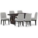  Signature Design by Ashley Burkhaus D984D8 7 pc Dining Set IMAGE 1