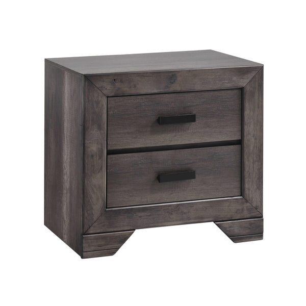  Elements International Nathan 2-Drawer Nightstand NH100NS IMAGE 1