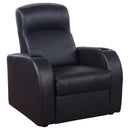 Coaster Furniture Cyrus Leather Match 1-Seat Home Theatre Seating 600001 IMAGE 1