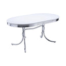 Coaster Furniture Oval Retro Dining Table with Trestle Base 2065 IMAGE 1
