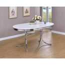 Coaster Furniture Oval Retro Dining Table with Trestle Base 2065 IMAGE 3