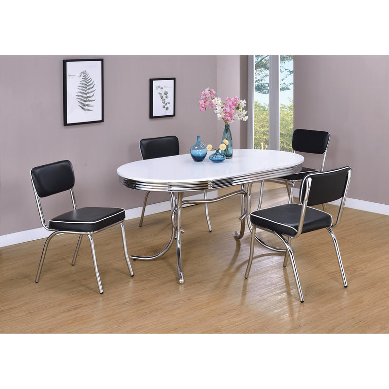Coaster Furniture Oval Retro Dining Table with Trestle Base 2065 IMAGE 4
