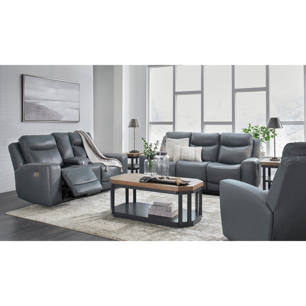  Signature Design by Ashley Mindanao U59504U2 3 pc Power Reclining Living Room Set - Steel IMAGE 1