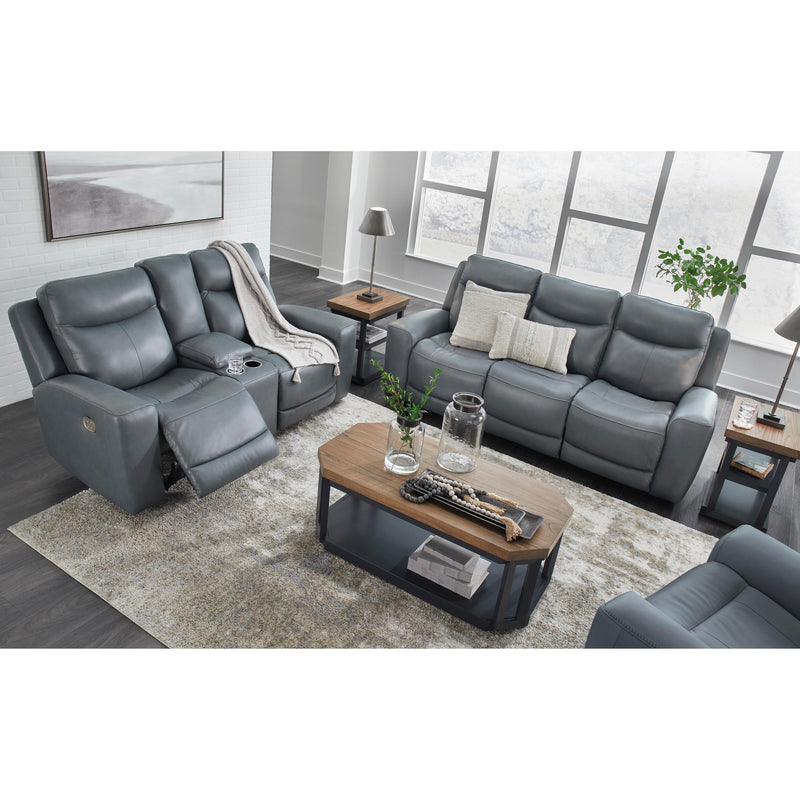  Signature Design by Ashley Mindanao U59504U2 3 pc Power Reclining Living Room Set - Steel IMAGE 3