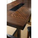 Steve Silver Furniture Julian Dining Table with Trestle Base JN700PT/JN700PB IMAGE 2
