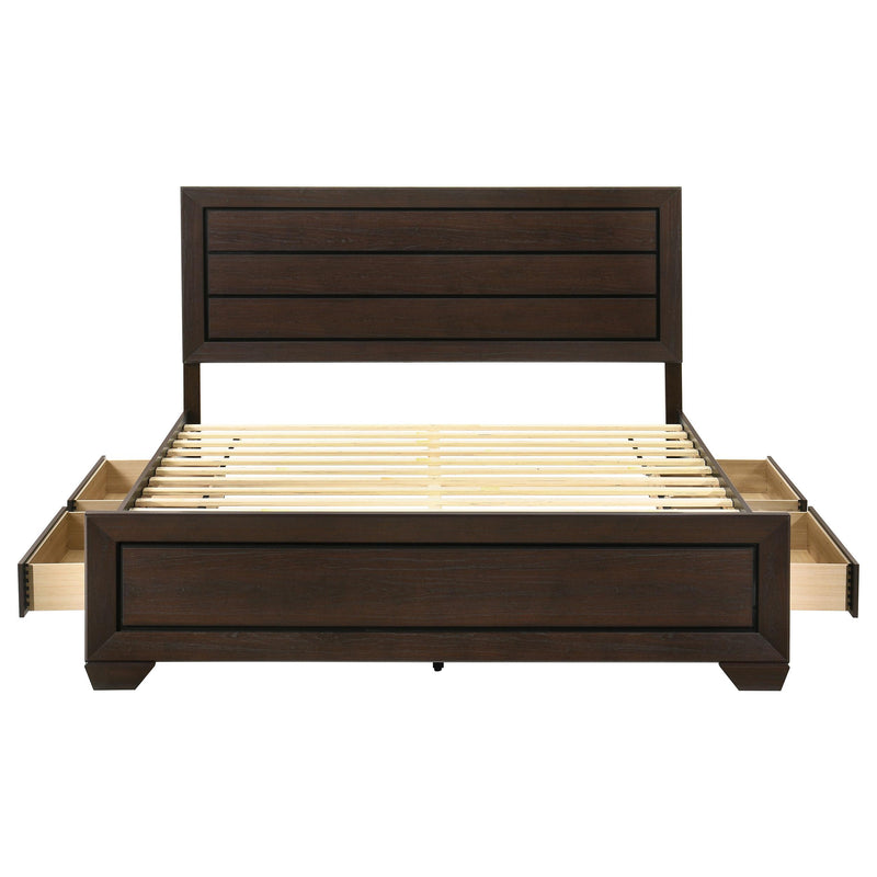 Coaster Furniture Kauffman 204390KE Wood Eastern King Storage Panel Bed - Dark Cocoa IMAGE 6