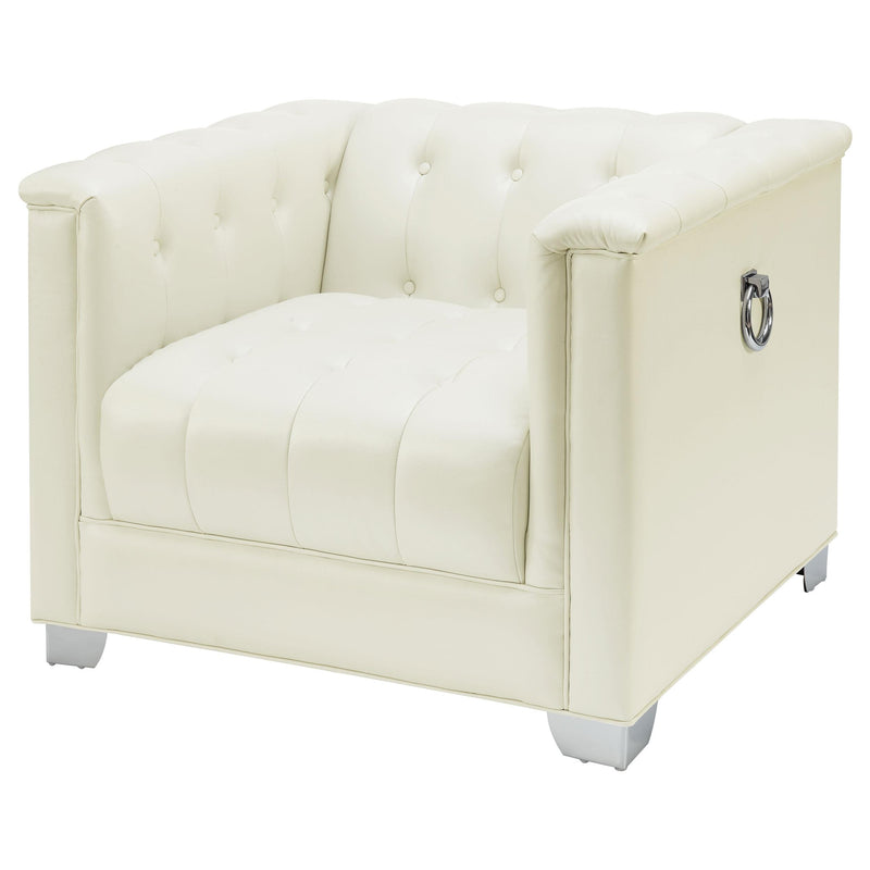 Coaster Furniture Chaviano Stationary Leather Look Chair 505393 IMAGE 3