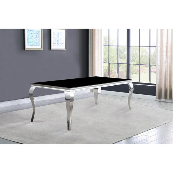 Coaster Furniture Barzini Dining Table with Glass Top 105071 IMAGE 1