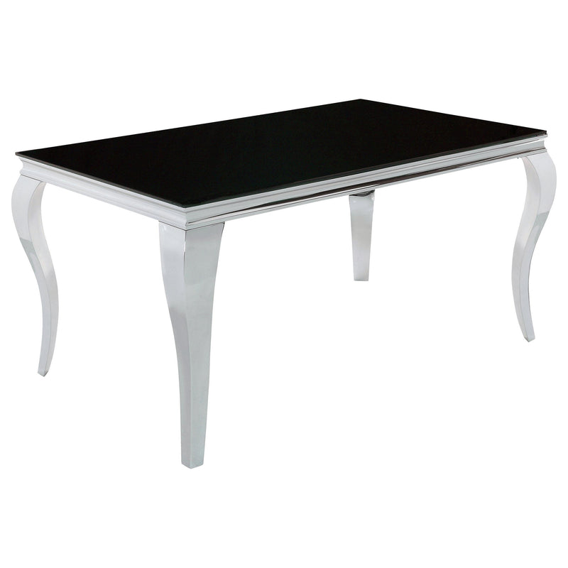 Coaster Furniture Barzini Dining Table with Glass Top 105071 IMAGE 2