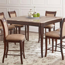 Steve Silver Furniture Marseille Counter Height Dining Table with Marble Top MS950WPT IMAGE 1