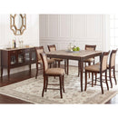 Steve Silver Furniture Marseille Counter Height Dining Table with Marble Top MS950WPT IMAGE 2