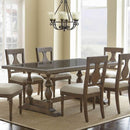 Steve Silver Furniture Valika Dining Table with Stone Top & Trestle Base VK500T/ VK500TB IMAGE 1