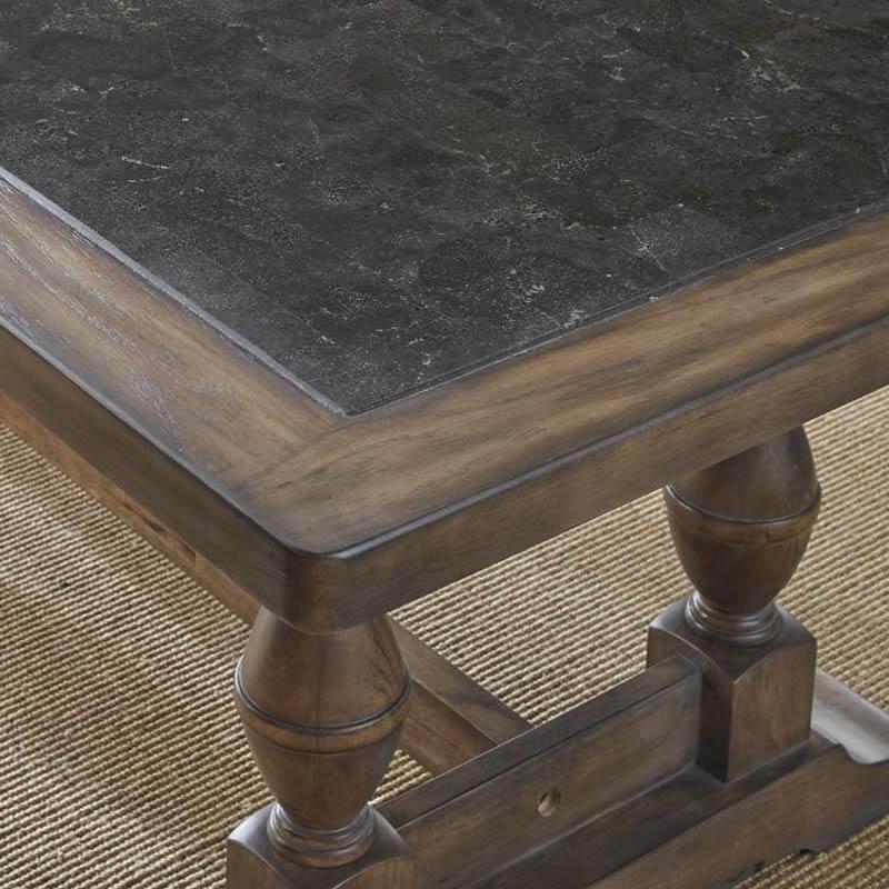 Steve Silver Furniture Valika Dining Table with Stone Top & Trestle Base VK500T/ VK500TB IMAGE 2