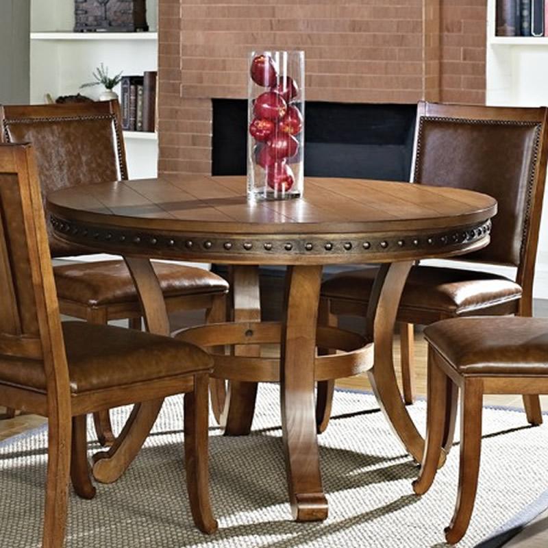 Steve Silver Furniture Round Ashbrook Dining Table with Pedestal Base AB480T IMAGE 1