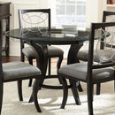 Steve Silver Furniture Round Cayman Dining Table with Glass Top & Pedestal Base CY480T/CY480B IMAGE 1