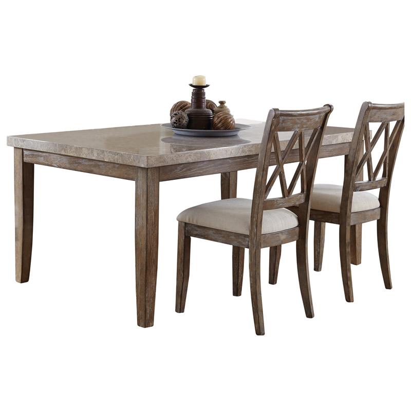Steve Silver Furniture Franco Dining Table with Marble Top FR500WT IMAGE 1