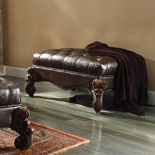 Acme Furniture Versailles Polyurethane Ottoman 96538 IMAGE 1