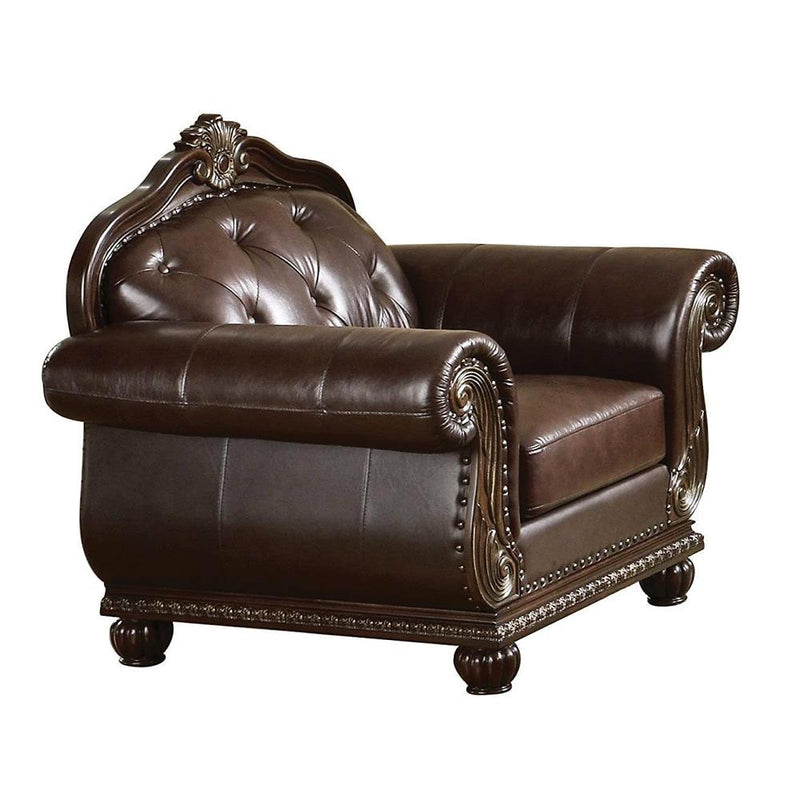 Acme Furniture Anondale Stationary Leather Chair 15032 IMAGE 2