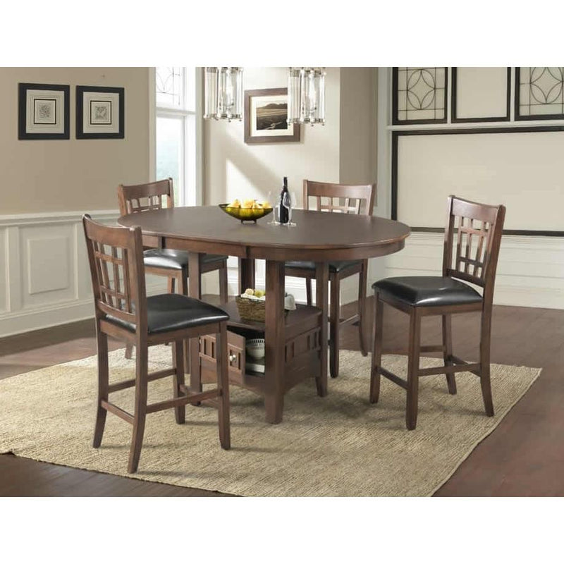  Elements International Round Max Counter Height Dining Table with Pedestal Base DMX100DT IMAGE 9