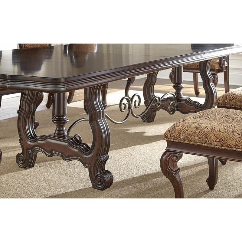 Steve Silver Furniture Angelina Dining Table with Pedestal Base AG486TT/AG486TB IMAGE 2