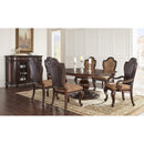 Steve Silver Furniture Round Angelina Dining Table with Pedestal Base AG500T/AG500TBB IMAGE 1