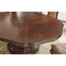 Steve Silver Furniture Round Angelina Dining Table with Pedestal Base AG500T/AG500TBB IMAGE 3