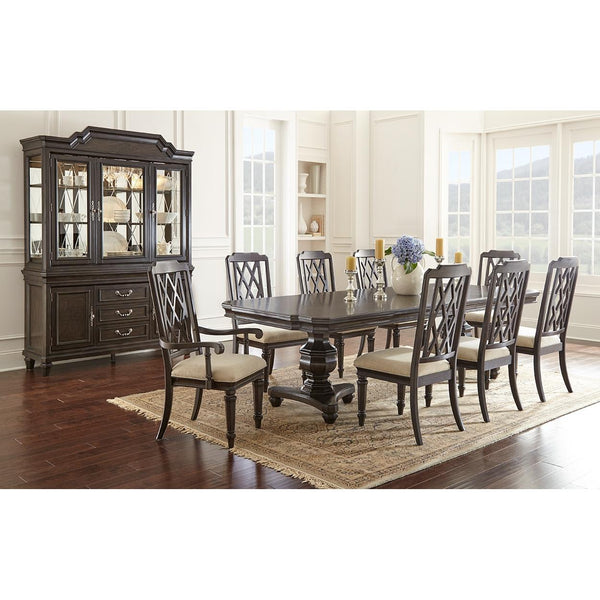 Steve Silver Furniture Vivaldi Dining Table with Pedestal Base VV500T/VV500TB IMAGE 1