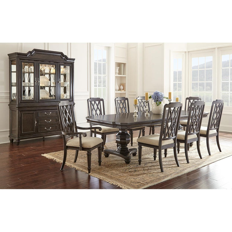 Steve Silver Furniture Vivaldi Dining Table with Pedestal Base VV500T/VV500TB IMAGE 1