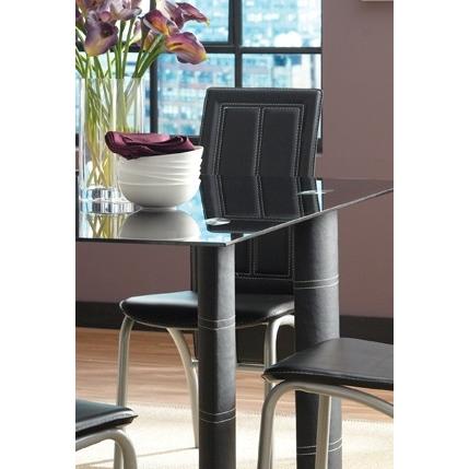 Steve Silver Furniture Calvin Dining Table with Marble Top CV380T/CV380B IMAGE 2