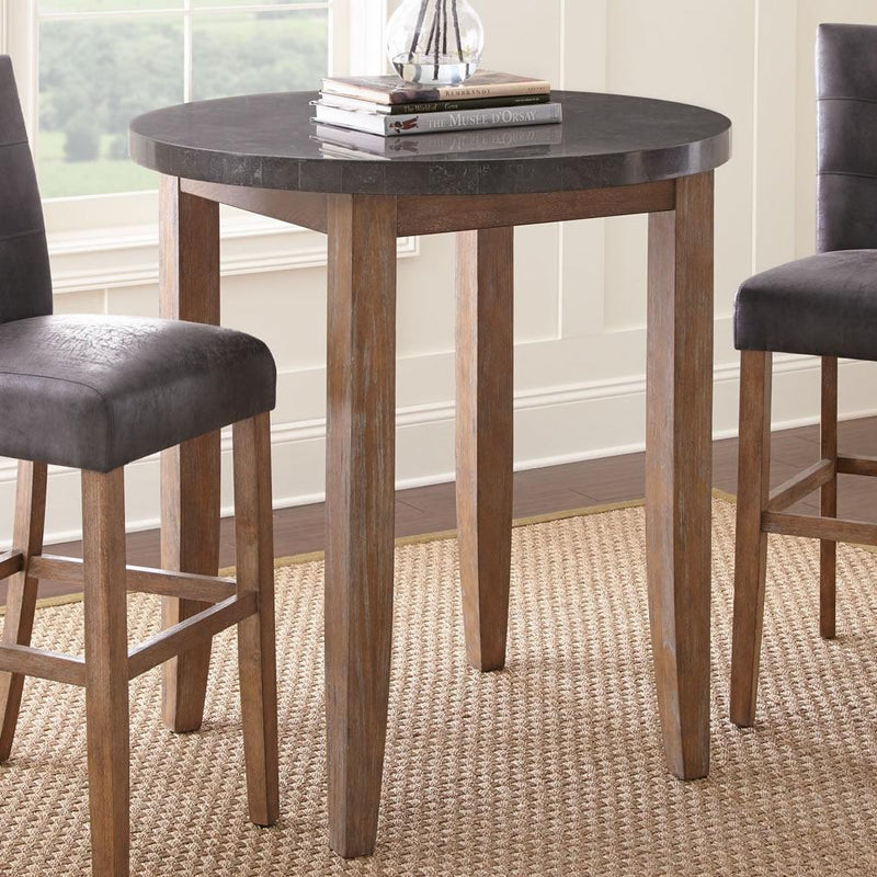Steve Silver Furniture Round Debby Pub Height Dining Table with Stone Top DB600MT/DB640TL IMAGE 1