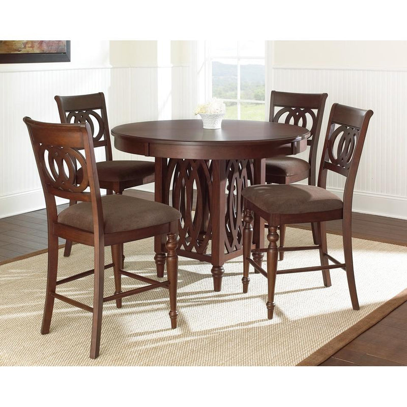 Steve Silver Furniture Round Dolly Counter Height Dining Table with Pedestal Base DL550PT IMAGE 3