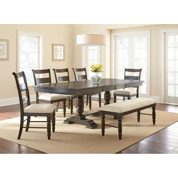 Steve Silver Furniture Hailee Dining Table with Pedestal Base HT400T/HT400TB IMAGE 1