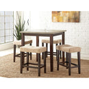 Steve Silver Furniture Aberdeen 5 pc Counter Height Dinette AB3636LB IMAGE 1