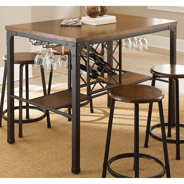 Steve Silver Furniture Square Rebecca Counter Height Dining Table with Trestle Base RB480PT IMAGE 1