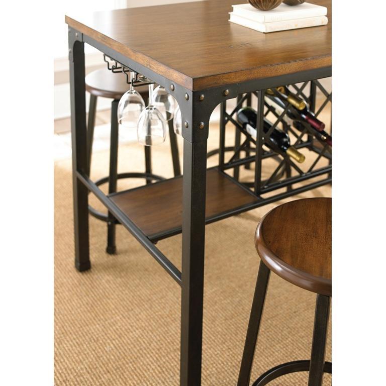 Steve Silver Furniture Square Rebecca Counter Height Dining Table with Trestle Base RB480PT IMAGE 2