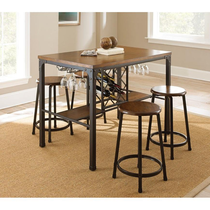 Steve Silver Furniture Square Rebecca Counter Height Dining Table with Trestle Base RB480PT IMAGE 3