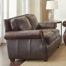 Steve Silver Furniture Jamestown Stationary Leather Sofa JT800S IMAGE 1