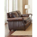 Steve Silver Furniture Jamestown Stationary Leather Loveseat JT800L IMAGE 1