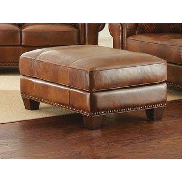 Steve Silver Furniture Silverado Leather Ottoman SR920T IMAGE 1