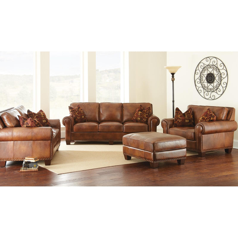 Steve Silver Furniture Silverado Leather Ottoman SR920T IMAGE 2