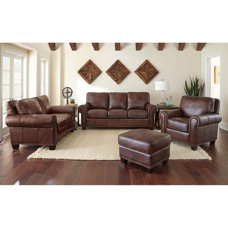 Steve Silver Furniture Troy Leather Ottoman TY950T IMAGE 2